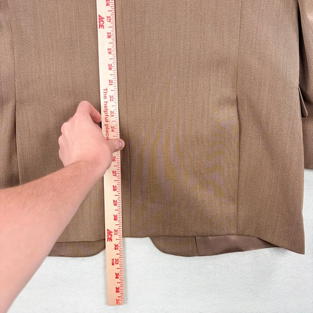 Burberry London 2019 Mens 46R Blazer Tan 100% Wool 2 Button Modern Sport Coat